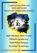 Plakat akcji &quot;Ogólnopolski Policyjny Dzień Odblasków 2020&quot;